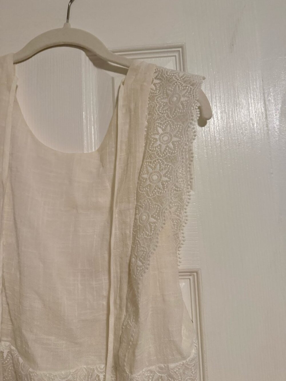 Sezane Backless Mini Dress -  Robe Naidé- White - Size 38 (US 6) - Picture 14 of 15